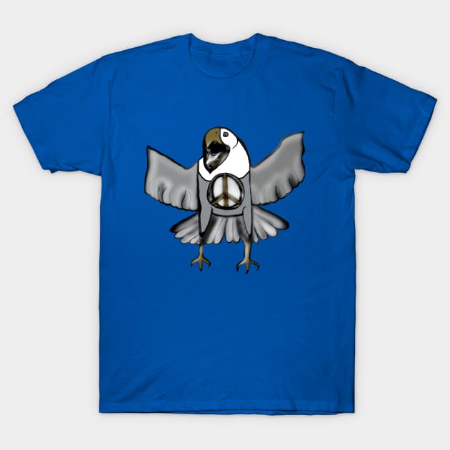 Peace Bird T-Shirt by IanWylie87